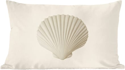 Sierkussens - Kussentjes Woonkamer - 50x30 cm - Schelp - Minimalistisch - Wit