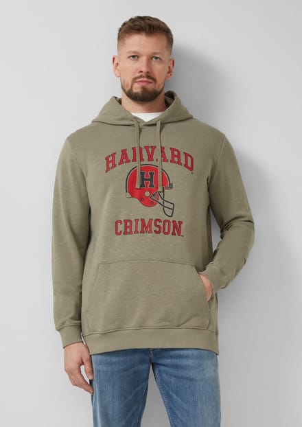 s.Oliver - male - Modern fit sweatshirt met capuchon en college artwork