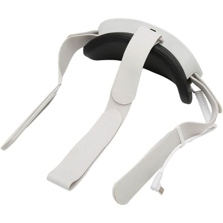 VR Hoofdband Verleng 3,5 uur tot 4 uur Speeltijd VR Oplaadband met 6000mAh Batterijpakket voor Oculus white