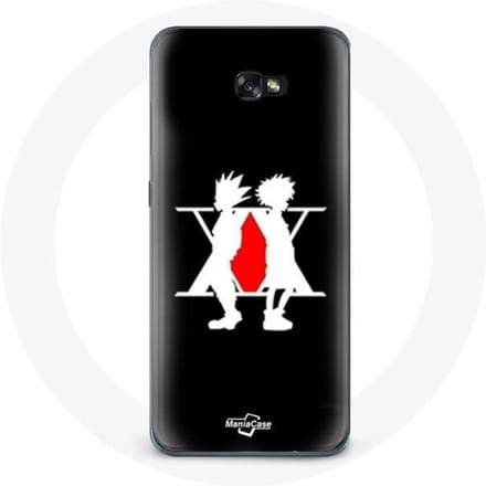 Case voor Samsung A5 2016 Hunter x Hunter Manga-logo zwarte achtergrond zwart