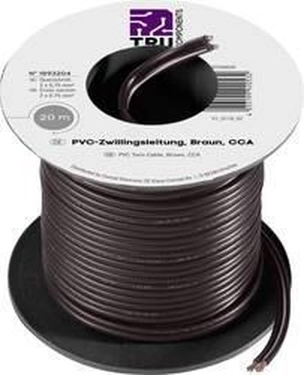 TRU COMPONENTS TC-7572816 Draad 0.75 mm² Bruin 20 m