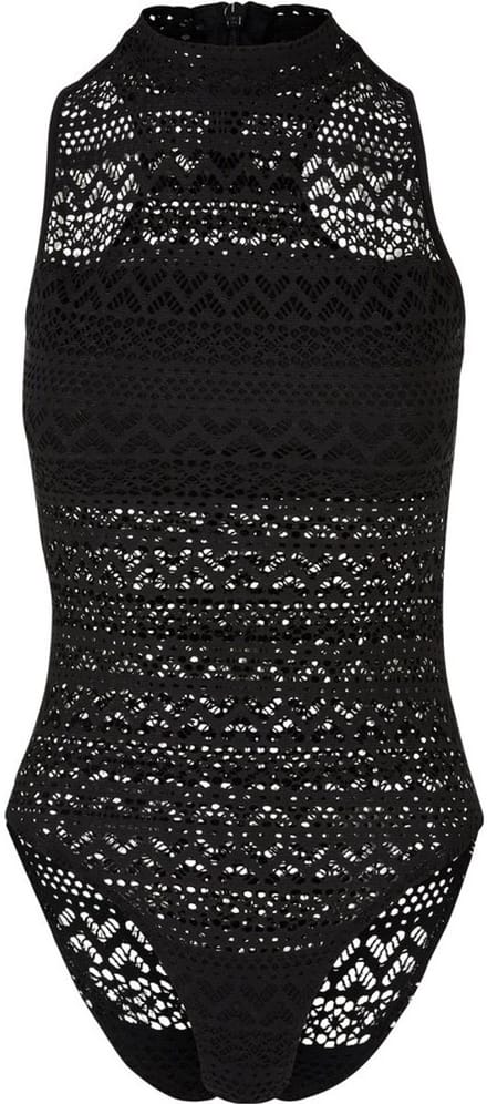 Urban Classics - Crochet Jersey Turtleneck Bodysuit - 3XL - Zwart