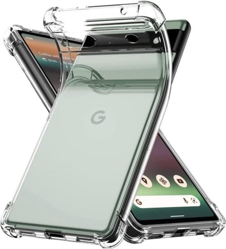 Siliconen Back Cover met Camera Bescherming - Hoesje Geschikt voor Google Pixel 6a - Transparant