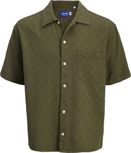 JACK&JONES - JORTAVIRA TEXTURE SHIRT SS LN - Heren - Overhemden