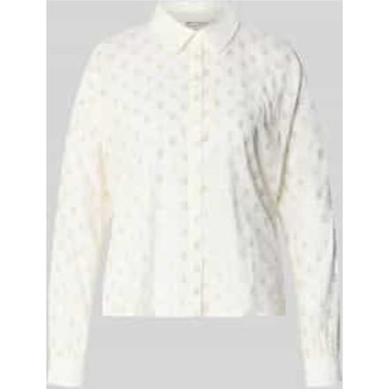 Tom Tailor Denim - Overhemdblouse met glitterstippenpatroon - Maat S - glitter dot