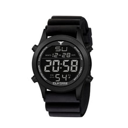 KHS - KHS.PLABSD.DB - Polshorloge - Platoon Black Steel Digital - Heren