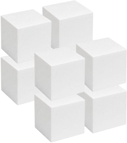 Piepschuim vormen - kubus - 8x - 10 x 10 x 10 cm - styropor hobby / DIY vorm - basis knutselfiguren