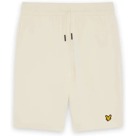 Lyle & scott fly fleece short in de kleur ecru.