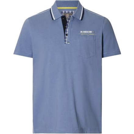 Jan Vanderstorm herren Poloshirt - 60/62 - blauw - Plus Size