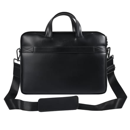 UNIQ Accessory 15.6 inch leren laptoptas - Zwart
