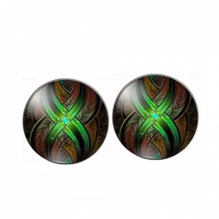 Clip Oorbellen- Ines- 2 cm-groen