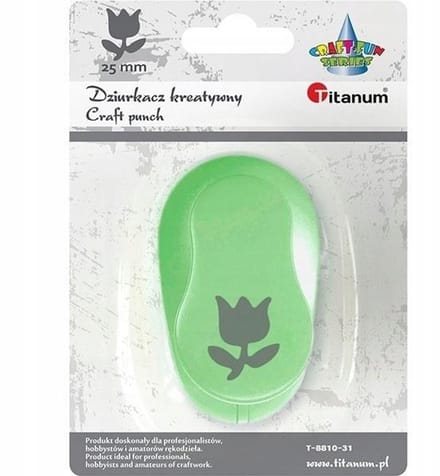 Titanium Tulipani Perforator 25mm - Decoratieve Kantoorbenodigdheid
