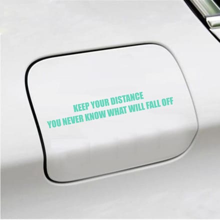 Bumpersticker - Keep Your Distance - 3,5 X 24,4 - Mint