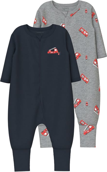NAME IT - NBMNIGHTSUIT 2P ZIP FF FIRETRUCK NOOS - Baby - Pyjamas