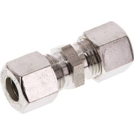 10L RVS Rechte Knelfitting 315 Bar DIN 2353 - FL2S-O-ST-10-L
