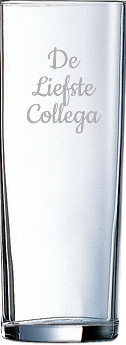 Gegraveerde longdrinkglas 31cl De Liefste Collega