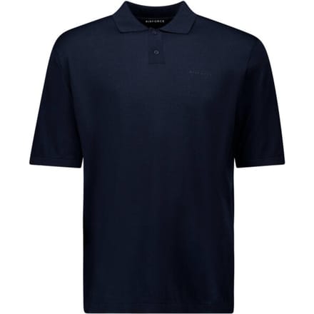 Knitted Polo Heren Dark Navy Blue L