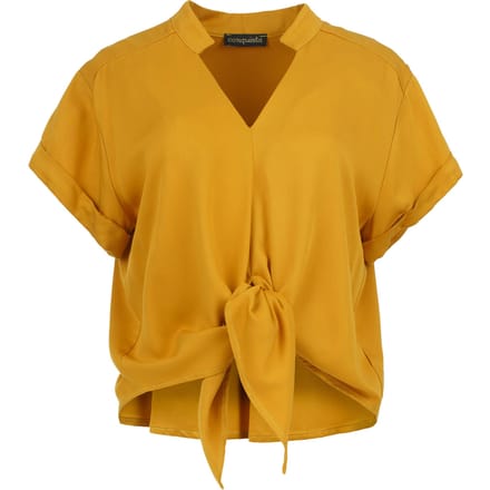 Golden Hour viscose blouse met striksluiting