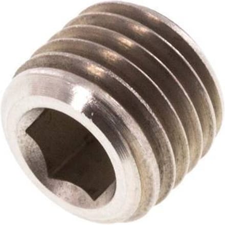 M12x1.5 RVS Plug met Binnenzeskant zonder kraag (Conisch) 40 Bar