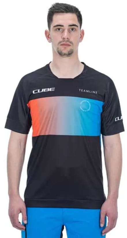 Cube Teamline Korte Mouw Enduro Trui Blauw M Man