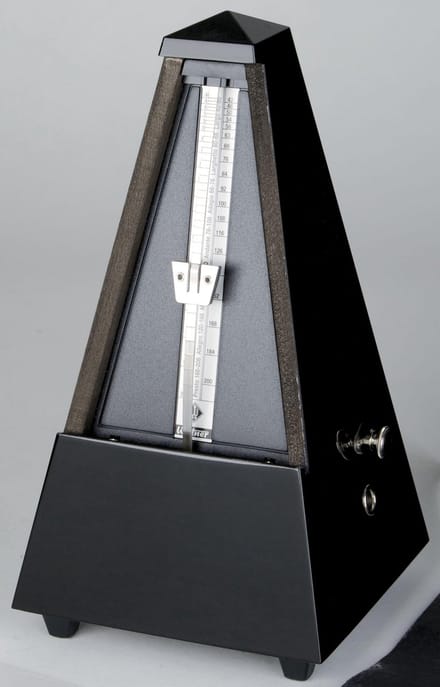 Wittner M 816 metronoom Pyramide GL zwart zwart glanspoliert hout - Accessoire voor keyboards