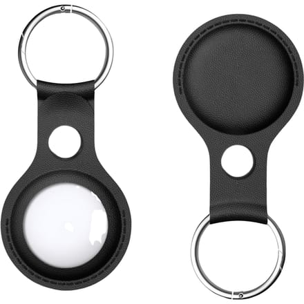 Comfycase AirTag Lederen Sleutelhanger Zwart