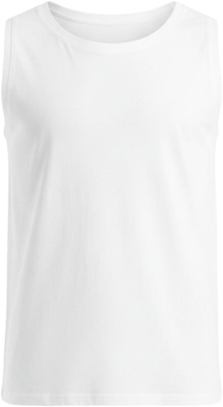 OMBRE Tanktop - Regular Fit - Katoen - Mouwloos Wit XXL