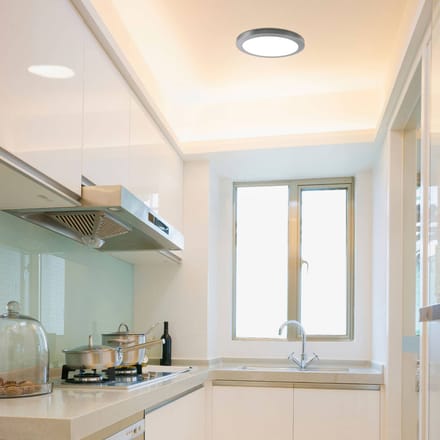 Näve LED plafondlamp Bonus, magnetische ring Ø 22,5 cm