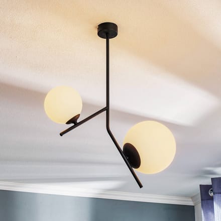 ALDEX Hanglamp Dione, 2-lamps, zwart