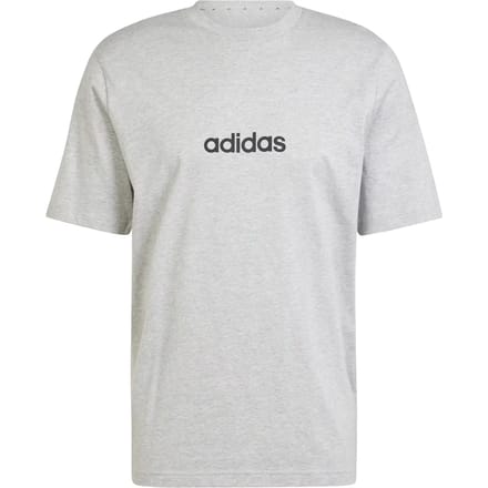 Adidas Essentials Linear Single Jersey T-shirt Met Korte Mouwen Grijs L / Regular Man
