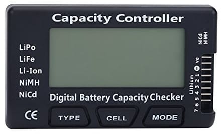 Batterij Tester - Capaciteit Meter - Accu Controleren - LCD Scherm - 9 x 5 x 2 cm - Zwart