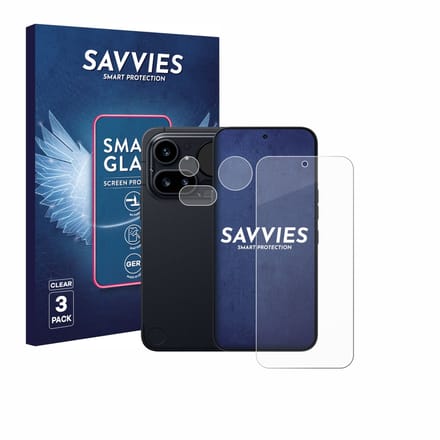 3 Stuks Savvies Screenprotector - geschikt voor Nothing Phone (4a) Pro (Voor+Camera) - beschermfolie glas transparant