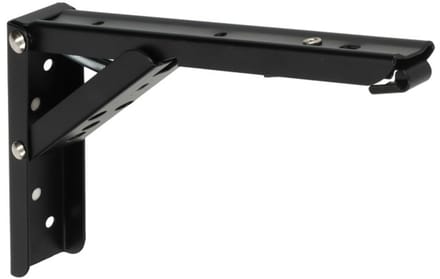 Inklapbare Plankdrager Set - 30 cm Plankbreedte - Set van 2 Stuks - Plankdragers L Vorm - Plankdragers - Mat Zwart