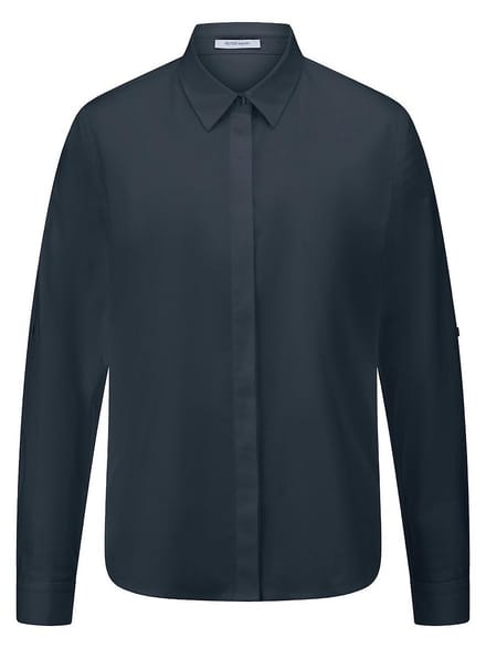 Lange blouse Van Peter Hahn blauw