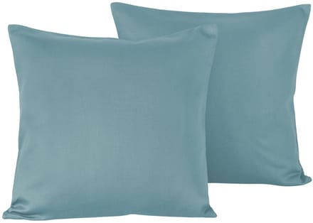 De Witte Lietaer Set Kussenslopen Olivia Arctic - 2 stuks - 40 x 40 cm - Blauw - Katoen Satijn