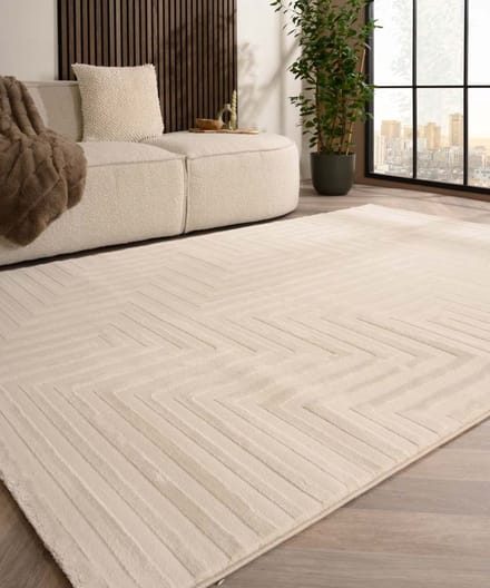 Scandinavisch vloerkleed - Serene Lys crème 140x200
