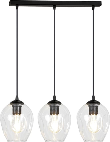 Ledl ISTAR 3 Hanglamp Zwart / Transparant