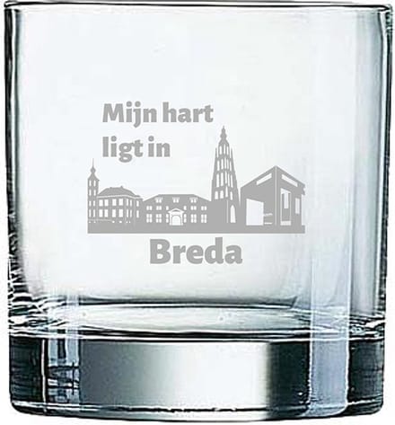 Gegraveerde Whiskeyglas 38cl Breda