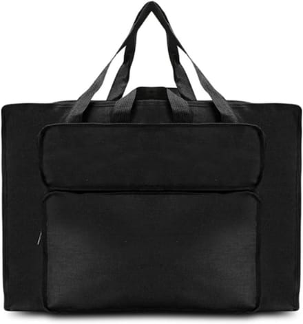 Canvas Tekentas - Kunstportfolio tas - Kunst vervoeren - Grote capaciteit - A2 - Zwart