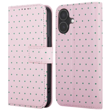 imoshion Hoesje - Geschikt voor Apple iPhone 16 - Design Bookcase smartphone - Happy Dots