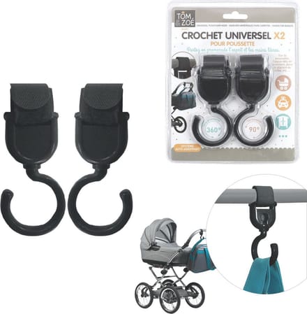 Kinderwagen Haakje Universeel – Haak voor de Buggy – 2 Stuks in de Verpakking