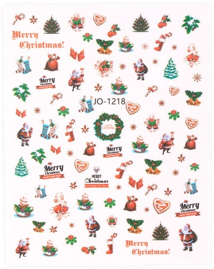 GNB-LAB JO-1218 - Nagelstickers - Zelfklevend - Kerstmis