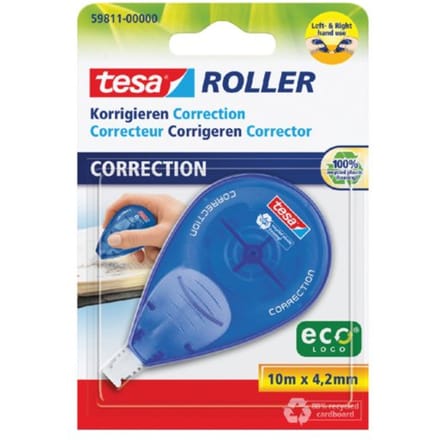 tesa® ecoLogo - Correctietape - Duurzaam - Ergonomisch - Precies - 10m