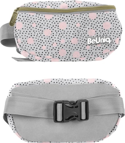 BeUniq heuptas - 24x13x9 cm - roze stippen - crossbody bag - dames