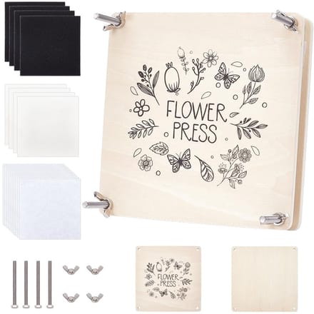 Dailygoods- Bloemenpers 18 x 18 cm - Plantenpersset - Houten