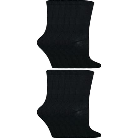 Sock Snob - 12 paar kindersokken van effen bamboe - Zwart