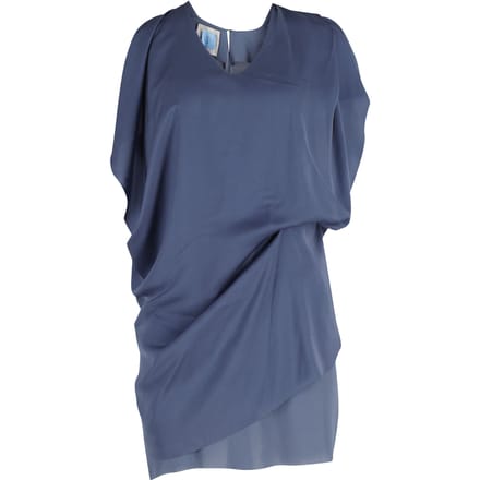 Acne Studios Mallory Overlay Mini Casual Jurk in Marineblauw Polyester