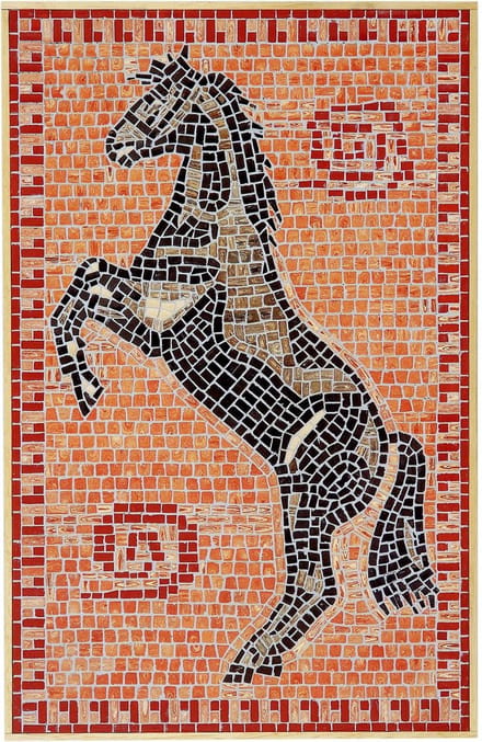 Mozaïek Paard 1- Steen