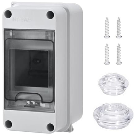 3-module Waterdichte Opbouwzekeringkast IP65 voor Buiten en Tuin