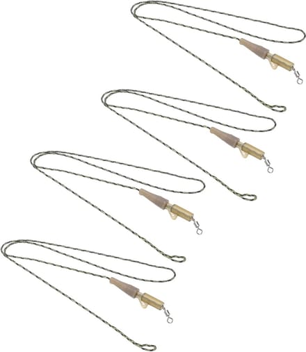 Karbervis Lijn & Accessoires Set: Camo Leadcore Leiders met Rubber Clips